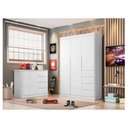 Ver imagem 6 de Cômoda e Guarda Roupa Infantil Eloá Branco Acetinado – Phoenix Baby