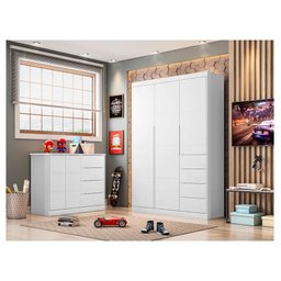 Cômoda e Guarda Roupa Infantil Eloá Branco Acetinado – Phoenix Baby - 6 Cômoda e Guarda Roupa Infantil Eloá Branco Acetinado – Phoenix Baby - 6