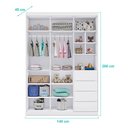 Ver imagem 3 de Cômoda e Guarda Roupa Infantil Eloá Branco Acetinado – Phoenix Baby