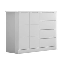 Cômoda e Guarda Roupa Infantil Eloá Branco Acetinado – Phoenix Baby - 4 Cômoda e Guarda Roupa Infantil Eloá Branco Acetinado – Phoenix Baby - 4