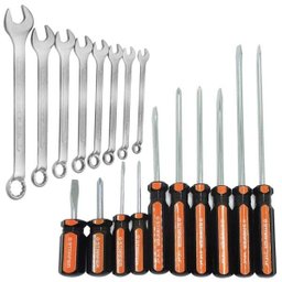 Jogo 10 Peças Chave Fenda Philips com 8 Peças Chave Combinada - 1