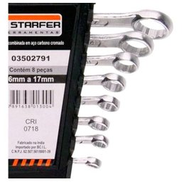 Jogo 10 Peças Chave Fenda Philips com 8 Peças Chave Combinada - 3