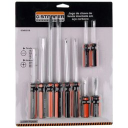 Jogo 10 Peças Chave Fenda Philips com 8 Peças Chave Combinada - 4