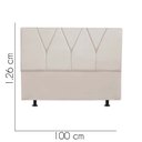 Ver imagem 3 de Cabeceira Estofada Cama Box Solteiro Jade 100cm Courino:bege