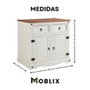 Ver imagem 4 de Balcão 2 Portas 2 Gavetas Madeira Maciça Branco