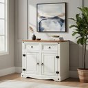 Ver imagem 1 de Balcão 2 Portas 2 Gavetas Madeira Maciça Branco