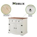 Ver imagem 3 de Balcão 2 Portas 2 Gavetas Madeira Maciça Branco