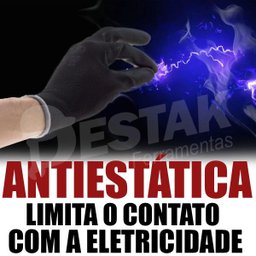 Kit 3 Luvas Anti-estática Tamanho GG Para Eletrônica Esd Preta - 2