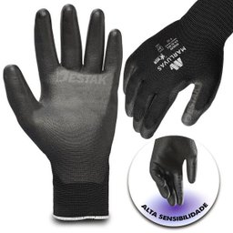 Kit 3 Luvas Anti-estática Tamanho GG Para Eletrônica Esd Preta - 1