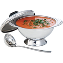 Ver imagem 2 de Kit 3 Peças Sopeira Inox Com Tampa e Concha Para Servir 1,7L