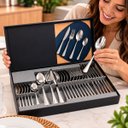 Ver imagem 5 de Faqueiro Inox 24 Peças Jogo de Talheres para Jantar e Churrasco 6 Pessoas