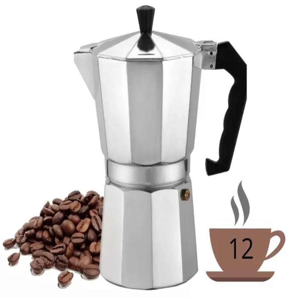 CAFETEIRA ITALIANA EM ALUMINIO 600ML SERVE 12 XICARAS DE CAFÉ - 5