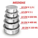 Ver imagem 6 de Conjunto 5 Potes em Alumínio Vasilha Bowl Tigelas com Tampa