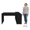 Ver imagem 5 de Mesa Escrivaninha em L 140x130cm 8 Nichos Eron A06 Preto - Mpozenato