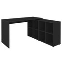 Ver imagem 1 de Mesa Escrivaninha em L 140x130cm 8 Nichos Eron A06 Preto - Mpozenato