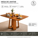 Ver imagem 5 de Mesa de Jantar Moderna Base Cruzada MDF 120x80 Nature