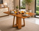 Ver imagem 2 de Mesa de Jantar Moderna Base Cruzada MDF 120x80 Nature