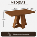 Ver imagem 6 de Mesa de Jantar Moderna Base Cruzada MDF 120x80 Nature