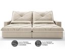Ver imagem 2 de Sofá Retrátil e Reclinável 2,80m Vogue Veludo Cristal - Netsofas - Areia