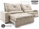 Ver imagem 4 de Sofá Retrátil e Reclinável 2,80m Vogue Veludo Cristal - Netsofas - Areia