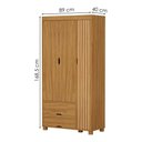 Ver imagem 4 de Quarto Solteiro Bela Cama Comoda e Guarda Roupa Mdf Nature Off Decmade