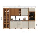 Ver imagem 4 de Armário de Cozinha Modulada Completa Fidelitá Berlim 6 Peças 340cm 14 Portas 3 Gavetas sem Tampo
