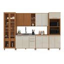 Ver imagem 2 de Armário de Cozinha Modulada Completa Fidelitá Berlim 6 Peças 340cm 14 Portas 3 Gavetas sem Tampo