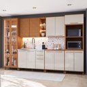 Ver imagem 1 de Armário de Cozinha Modulada Completa Fidelitá Berlim 6 Peças 340cm 14 Portas 3 Gavetas sem Tampo