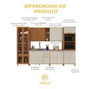 Ver imagem 5 de Armário de Cozinha Modulada Completa Fidelitá Berlim 6 Peças 340cm 14 Portas 3 Gavetas sem Tampo