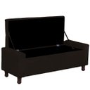 Ver imagem 5 de Calçadeira Baú Casal King Size Estofada Valencia Veludo Marrom