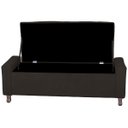 Ver imagem 6 de Calçadeira Baú Casal King Size Estofada Valencia Veludo Marrom