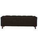 Ver imagem 4 de Calçadeira Baú Casal King Size Estofada Valencia Veludo Marrom