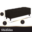 Ver imagem 7 de Calçadeira Baú Casal King Size Estofada Valencia Veludo Marrom