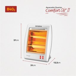 Aquecedor Elétrico Mondial A-16 Quartzo - 6