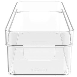 Organizador de Armário Gaveta Geladeira 30x10x7cm Caixa Organizadora Retangular Clear Ou - 6