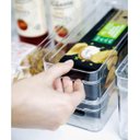 Ver mais imagens de Organizador de Armário Gaveta Geladeira 30x10x7cm Caixa Organizadora Retangular Clear Ou