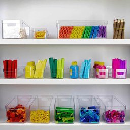 Organizador de Armário Gaveta Geladeira 30x10x7cm Caixa Organizadora Retangular Clear Ou - 9