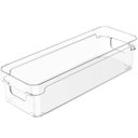 Ver imagem 1 de Organizador de Armário Gaveta Geladeira 30x10x7cm Caixa Organizadora Retangular Clear Ou