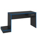 Ver imagem 2 de Mesa Escrivaninha Gamer 1 Gaveta 160 Cm Preto Azul Arly