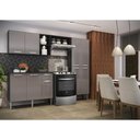 Ver imagem 7 de Cozinha Compacta Multimóveis Pequim Up FG3412 com 2 Leds Armário e Balcão Preta/Lacca Fumê