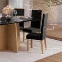 Ver imagem 5 de Conjunto 6 Cadeiras para Sala de Jantar Nice Espaldar Preto/Mel