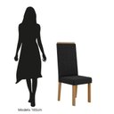 Ver imagem 6 de Conjunto 6 Cadeiras para Sala de Jantar Nice Espaldar Preto/Mel