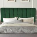 Ver imagem 1 de Painel Estofada Kiara 100cm Solteiro para Cama Box Quarto Suede Verde - Ahazzo Móveis