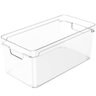 Organizador Multiuso Empilhável 30x15x13cm Caixa Organizadora Transparente com Alças Clear Ou - 1