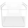 Organizador Multiuso Empilhável 30x15x13cm Caixa Organizadora Transparente com Alças Clear Ou - 5
