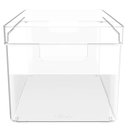 Ver imagem 5 de Organizador Multiuso Empilhável 30x15x13cm Caixa Organizadora Transparente com Alças Clear Ou