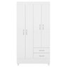 Guarda-Roupa Meraki com 4 Portas e 2 Gavetas Branco / Rosa Flex Dst - 4