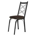 Ver imagem 3 de Kit 2 Cadeiras de Cozinha Delaware Estampado Imbuia Pés de Ferro Preto