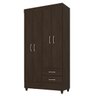 Guarda-Roupa Meraki com 4 Portas e 2 Gavetas Ébano Touch Dst - 1