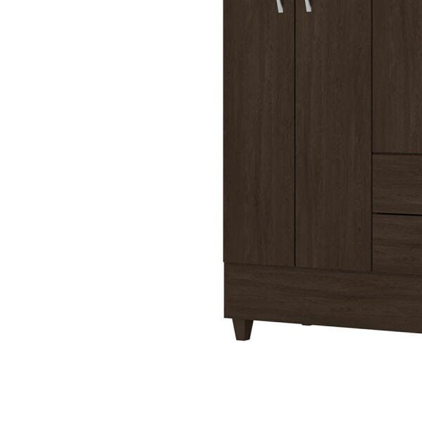 Guarda-Roupa Meraki com 4 Portas e 2 Gavetas Ébano Touch Dst - 5